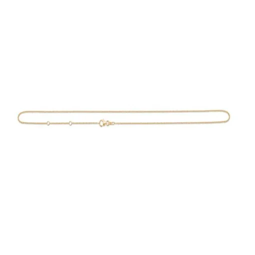Anker Facet Forgyldt Halskæde 80 cm - 9220112
