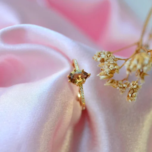 Anpé Atelier Customized Ring Med Brun Safir