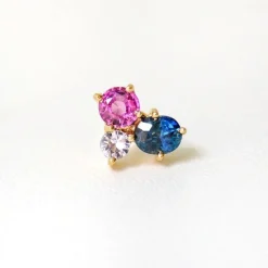 Anpé Atelier Varnaya 18kt Guld Ørestik m. Safirer