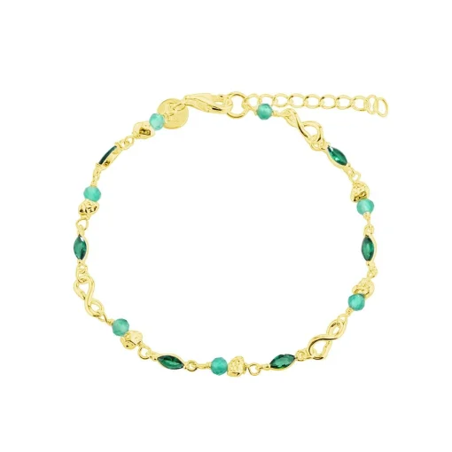 Aqua Dulce Green Garden Armbånd Forgyldt