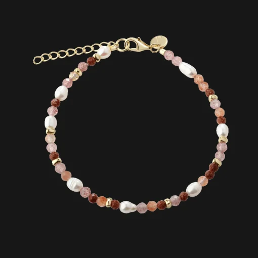 Aqua Dulce Peachy Armbånd i Forgyldt Sølv