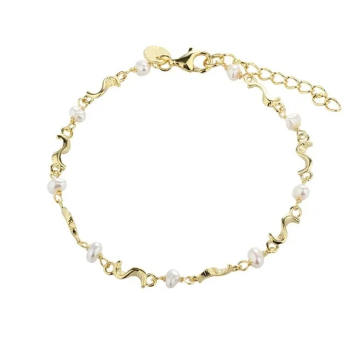 Aqua Dulce Rhumba Pearl Armbånd sølvforgyldt - 5106