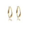 Aqua Dulce Twisted Lines Creoler sølvforgyldt - Hoop 28 mm - 5187