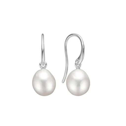 Carré Øreringe Med Baroque Perle - SH4433