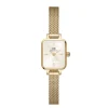 Daniel Wellington Quadro Mini Evergold Champagne Firkantet Dameur