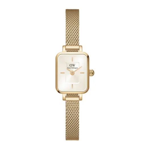 Daniel Wellington Quadro Mini Evergold Champagne Firkantet Dameur