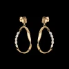 Enamel Aloma Pearl Small Øreringe I Forgyldt Sølv - E339GM