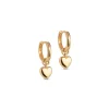 Enamel Amore Forgyldt Hoops - E376G