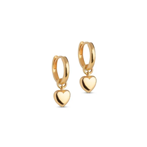 Enamel Amore Forgyldt Hoops - E376G