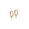 Enamel Belle Pearl Hoops - E271GM