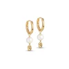 Enamel Cara Forgyldte Hoops - E372GM