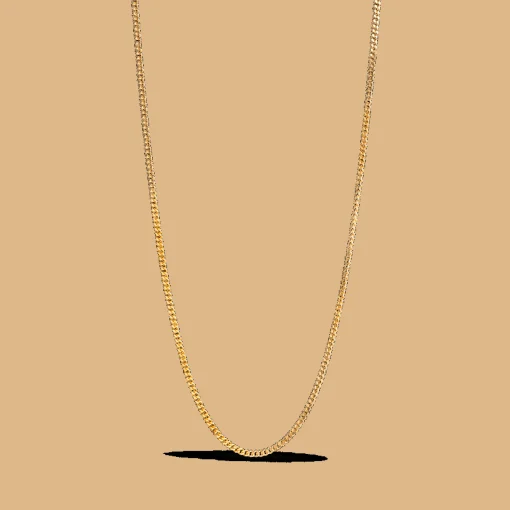 Enamel Curb Chain Necklace Forgyldt Sølv - N115G