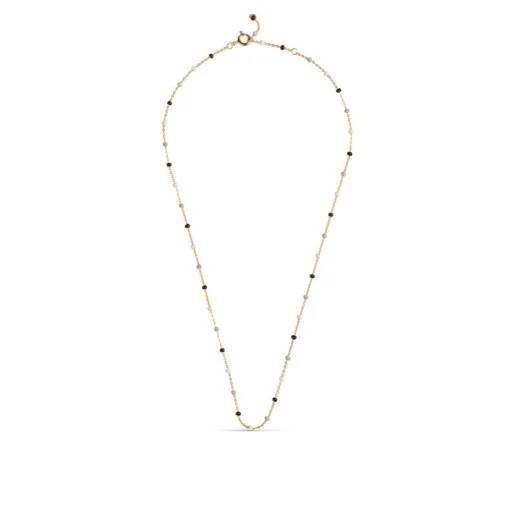 Enamel Lola Salt 'n' Pepper Necklace - N55G-SaltPepper