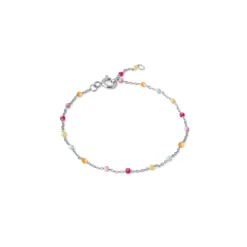 Enamel Lola Sølv Armbånd - B66S Rainbow