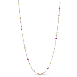 Enamel Lola Sølv Halskæde - N55S Rainbow