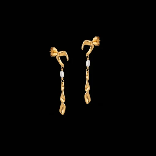 Enamel Sienna Pearls ørestikker - E357GM