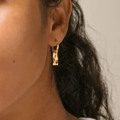 Enamel Tara Hoops Forgyldt - E391G