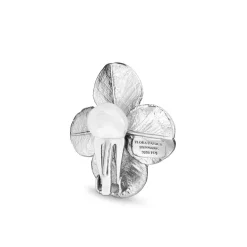 Flora Danica Firkløver Ear Clips Sølv