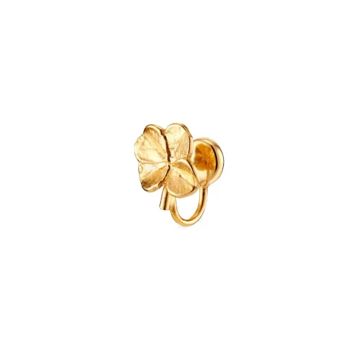 Flora Danica Firkløver Forgyldt Earcuff