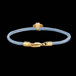 Flora Danica Firkløver Silke Armbånd Blå - Forgyldt