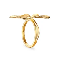 Flora Danica Firkløver Statement Ring - Sølv Forgyldt