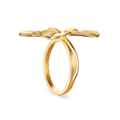 Flora Danica Firkløver Statement Ring - Sølv Forgyldt