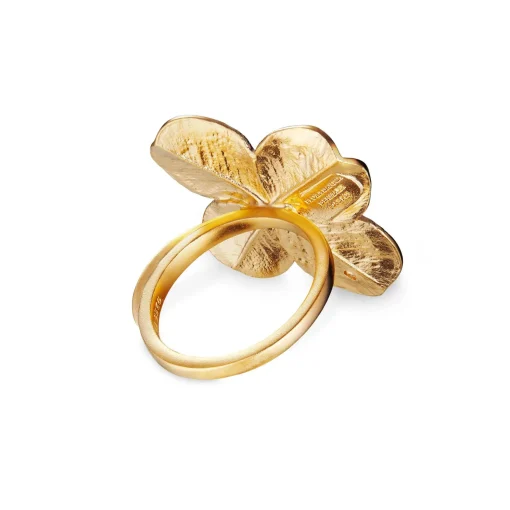 Flora Danica Firkløver Statement Ring - Sølv Forgyldt