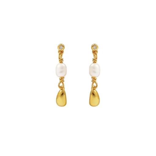 Hultquist Pebble Petite Øreringe sølvforgyldt - S08487G