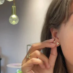 Jeberg Cordelia Triple Pearl Sølv Ørestikker