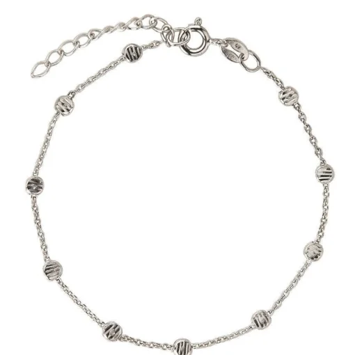 Jeberg Jewellery Beads Bracelet sølv  - 4575-16-S