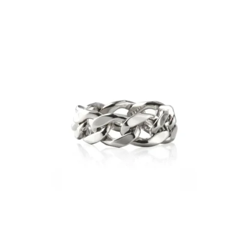 Jeberg Jewellery Mens Chain Ring I Sølv