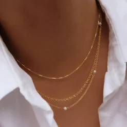 Jeberg Jewellery NORA Halskæde Forgyldt - 4560-42-G
