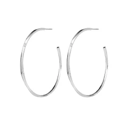 Maanesten Echo Extra Grande Sølv Hoops 52mm