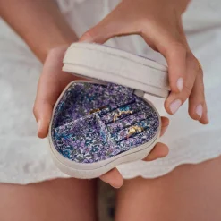 Maanesten Heart Jewelry Box Sand - Smykkerskrin