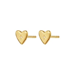 Maanesten Tutu Earrings - Forgyldte Hjerte Ørestikker