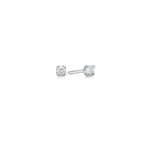 Mads Z 14 kt. Crown Diamant Øreringe 0.18 ct. Hvidguld