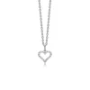 Mads Z 14 kt. hvidguld Tender Heart vedhæng isat 0.12 ct. W.SI
