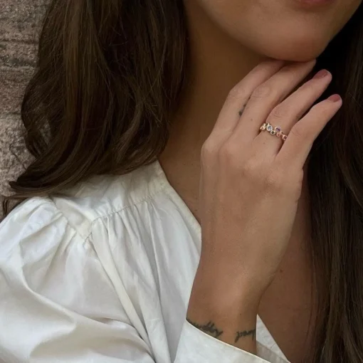 Mads Z 14 kt. Luxury Rainbow ring med ægte sten