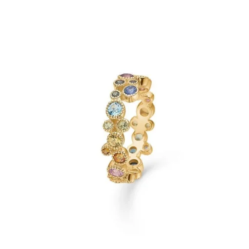 Mads Z 14 kt. Luxury Rainbow ring med ægte sten