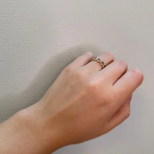 Mads Z 14kt Otilia Ring Med Grå Månesten