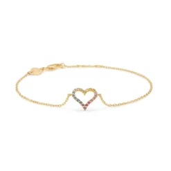 Mads Z 14kt Tender Heart Rainbow Armbånd - 1554340