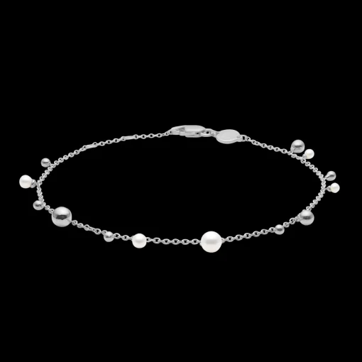 Mads Z Sølv Bubbles N'Pearls Sølv Armbånd