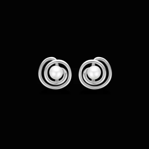 Mads Z Sølv Swirl Pearl Sølv Ørestikker
