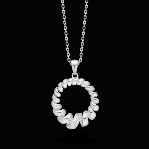 Mads Z Swirl White Topaz Sølv Halskæde