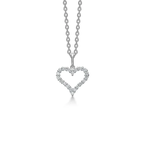 Mads Z Tender Heart 14kt Hvidguld Hjertevedhæng