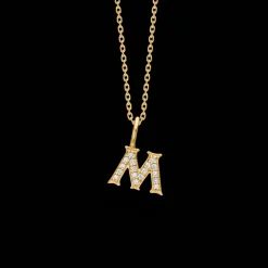 Mads Z Tender Love Bogstavs 14kt Guld Vedhæng m. Diamanter
