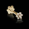 MARIA TASH Diamond Flower Treaded Stud Earring 3mm