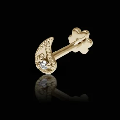 MARIA TASH Diamond Paisley Threaded Stud Right