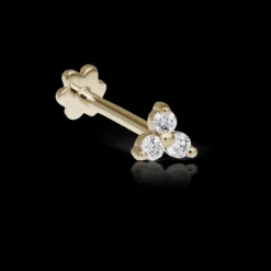 MARIA TASH  Diamond Trinity Threaded Stud