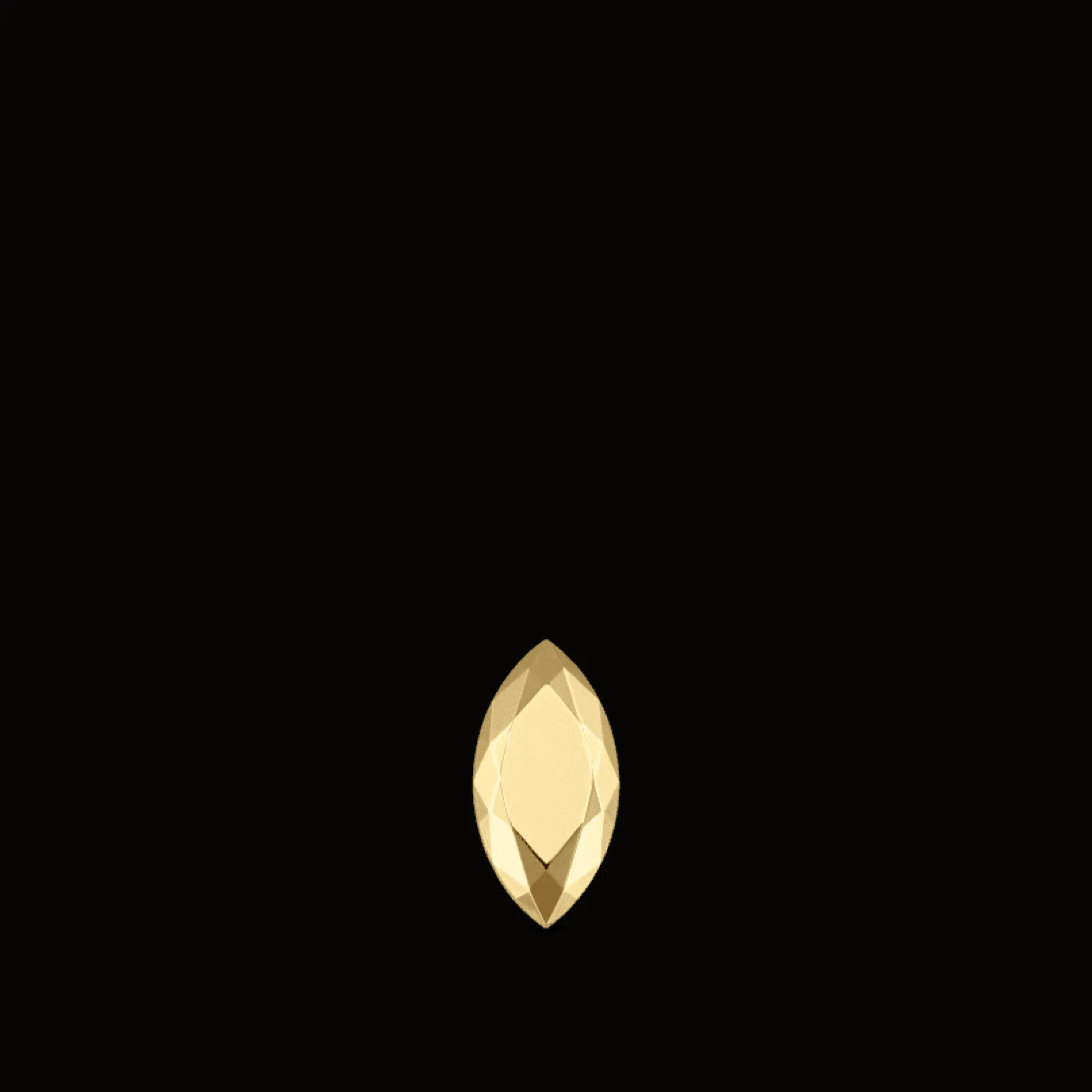MARIA TASH Faceted Gold Marquise Threaded Stud Earring